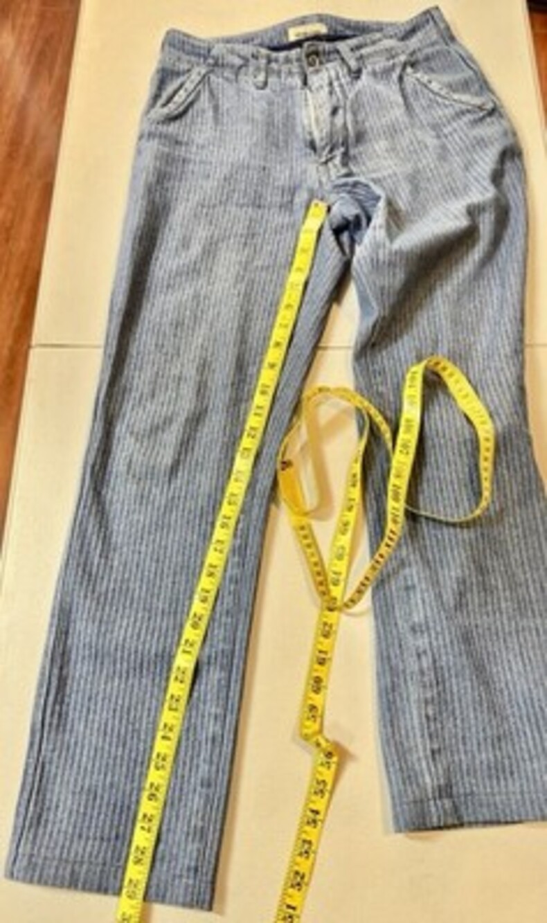 Taylor Stitch Men's Blue Herringbone Denim Jeans Regular Fit Mid Rise Pockets